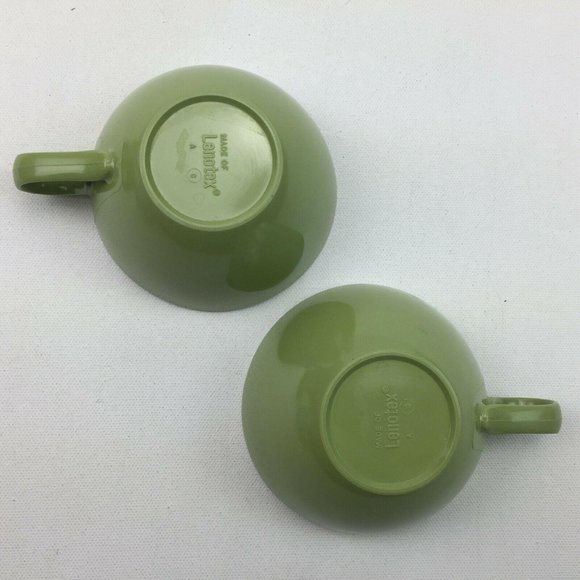 Vintage Texas Dallas Ware Green G-4 Plates Cups - Picture 10 of 12